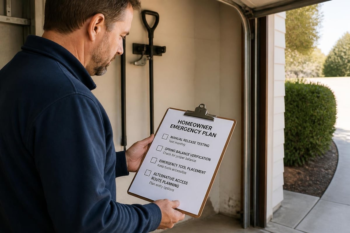 Garage door emergency preparedness