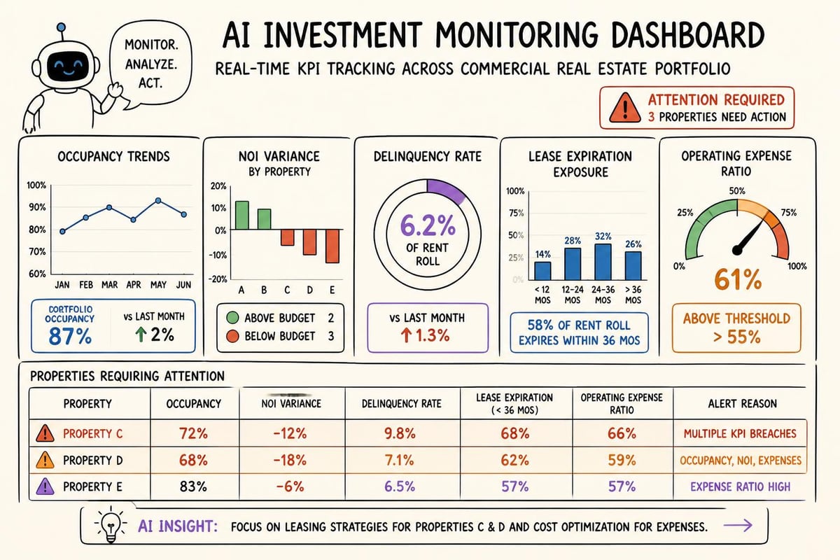 Portfolio KPI monitoring dashboard structure