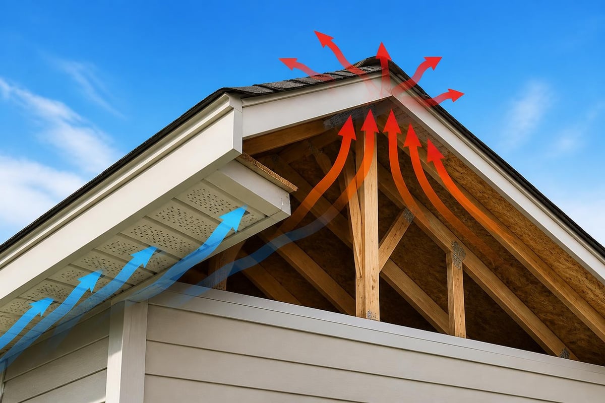 Soffit ventilation airflow
