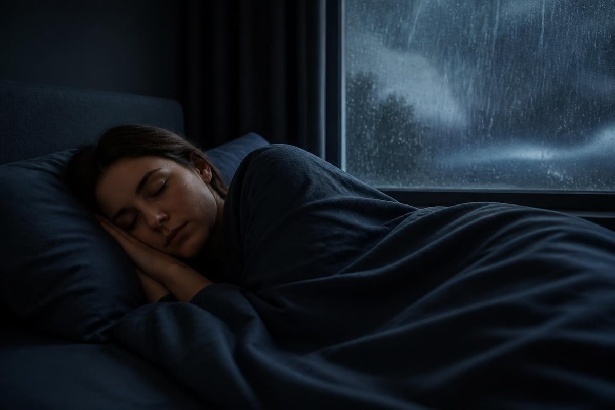 Pink noise frequency distribution in rain sounds