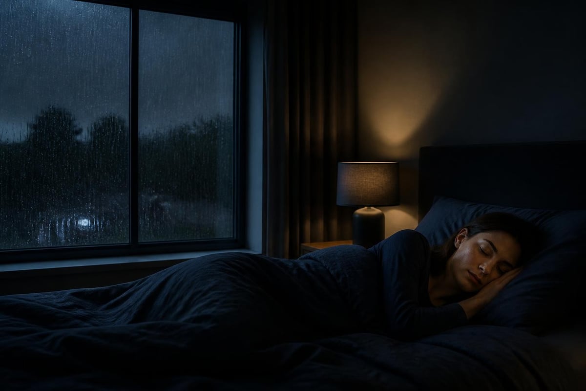 Rain sounds effect on sleep stages