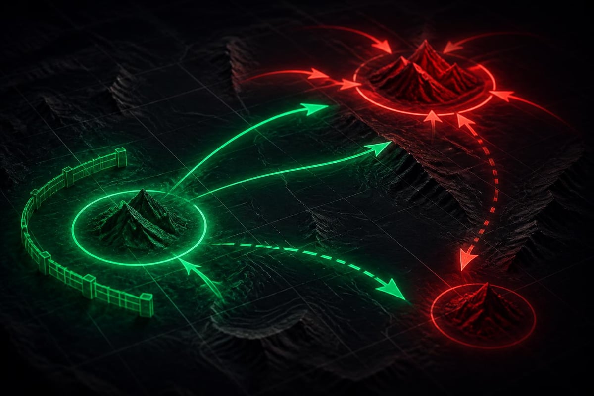 Strategic moves from competitive maps