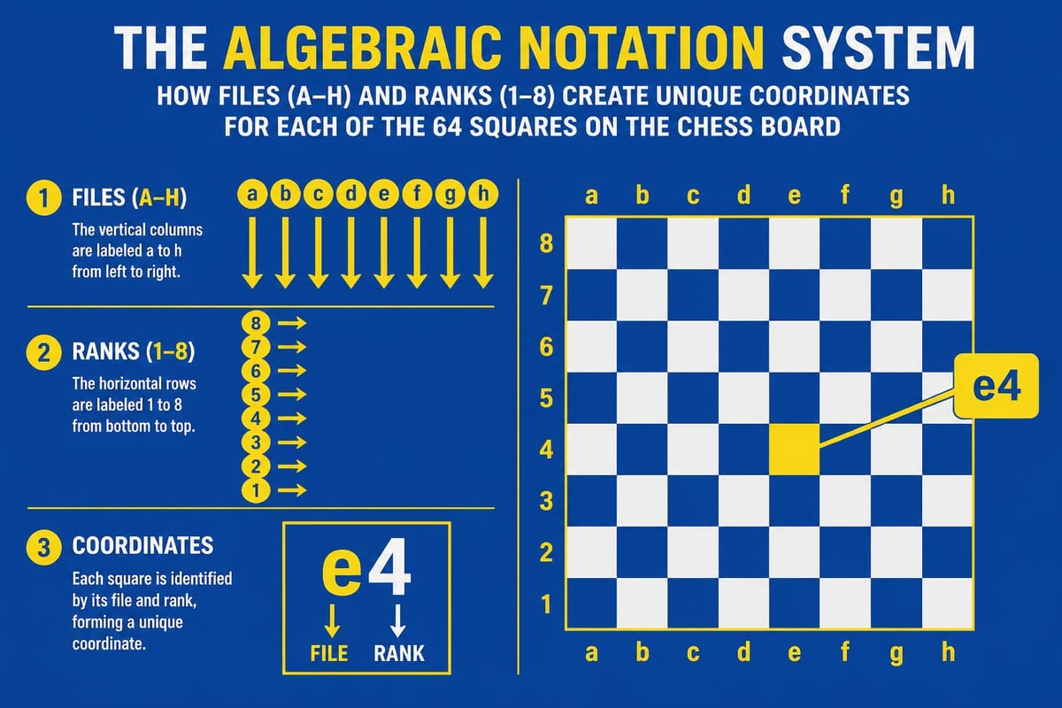 Chess board coordinate system