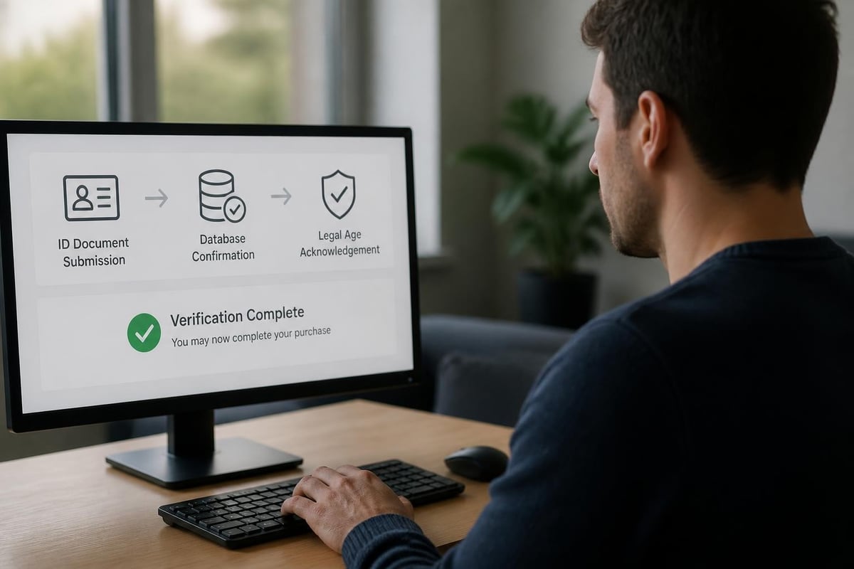 Age verification process for online cigarette purchases