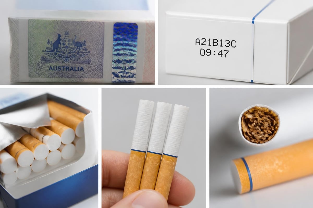 Cigarette authenticity verification features