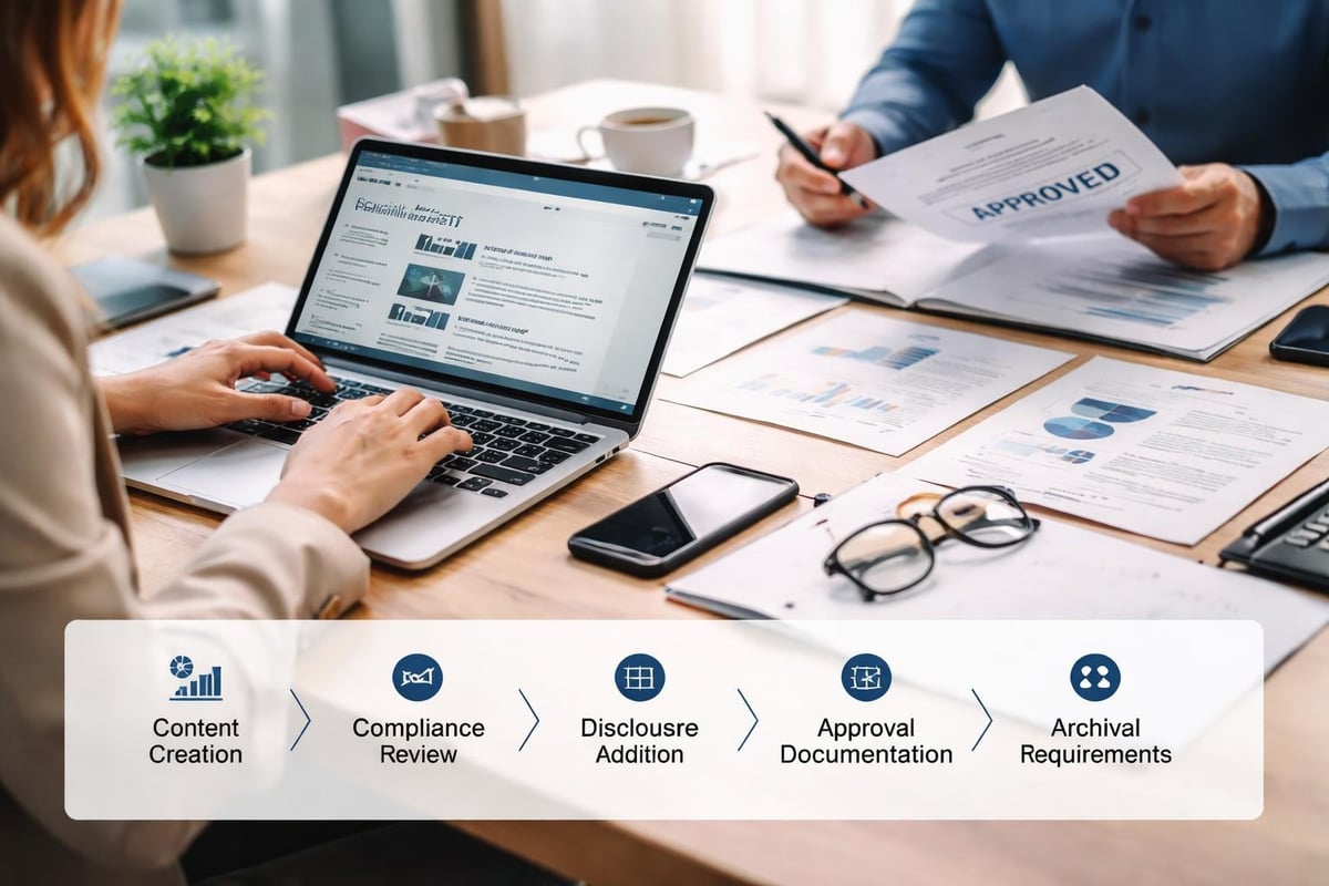 Social Network Advertising for Financial Advisors Compliance workflow for financial advisor social ads