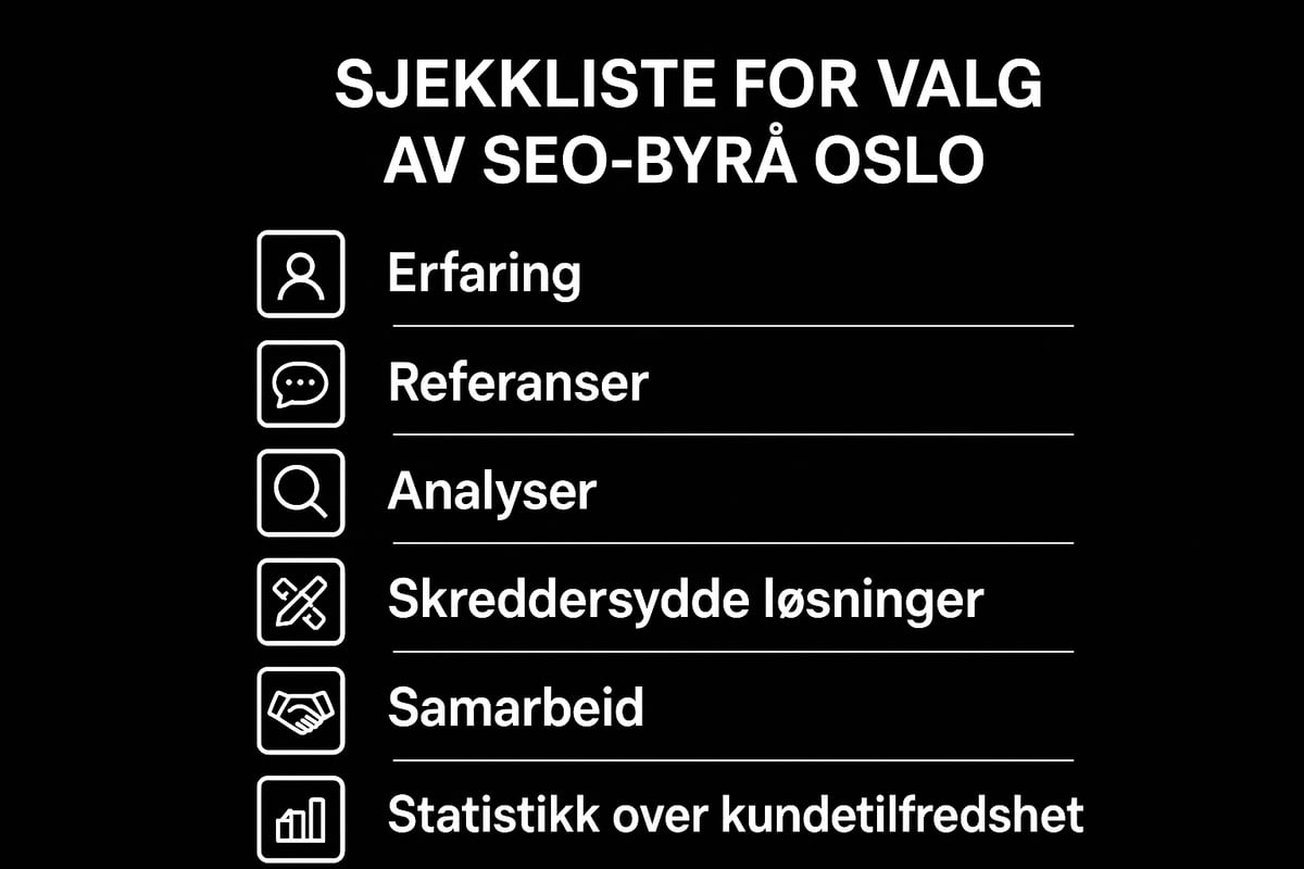 Slik velger du riktig SEO-byrå i Oslo
