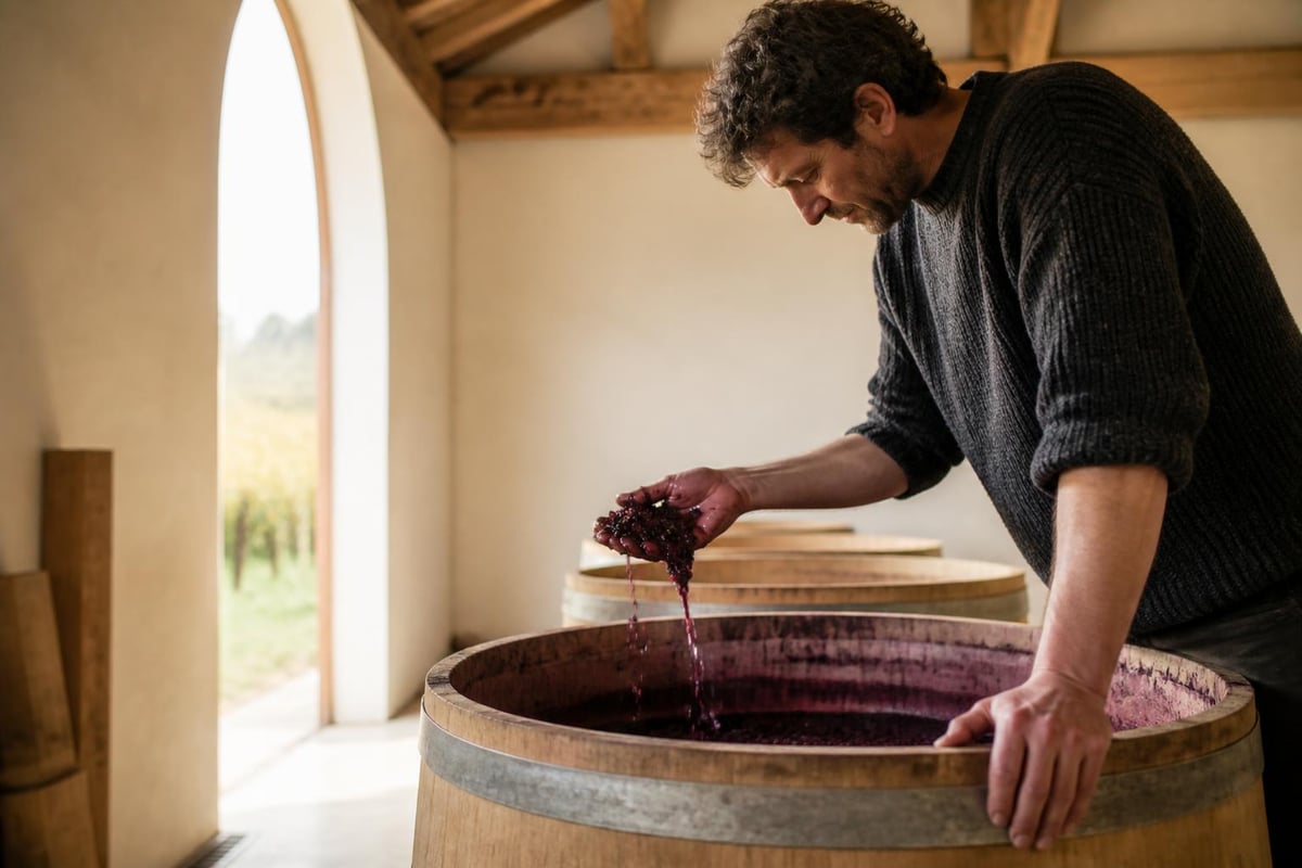 Wild yeast fermentation in organic Pinot Noir