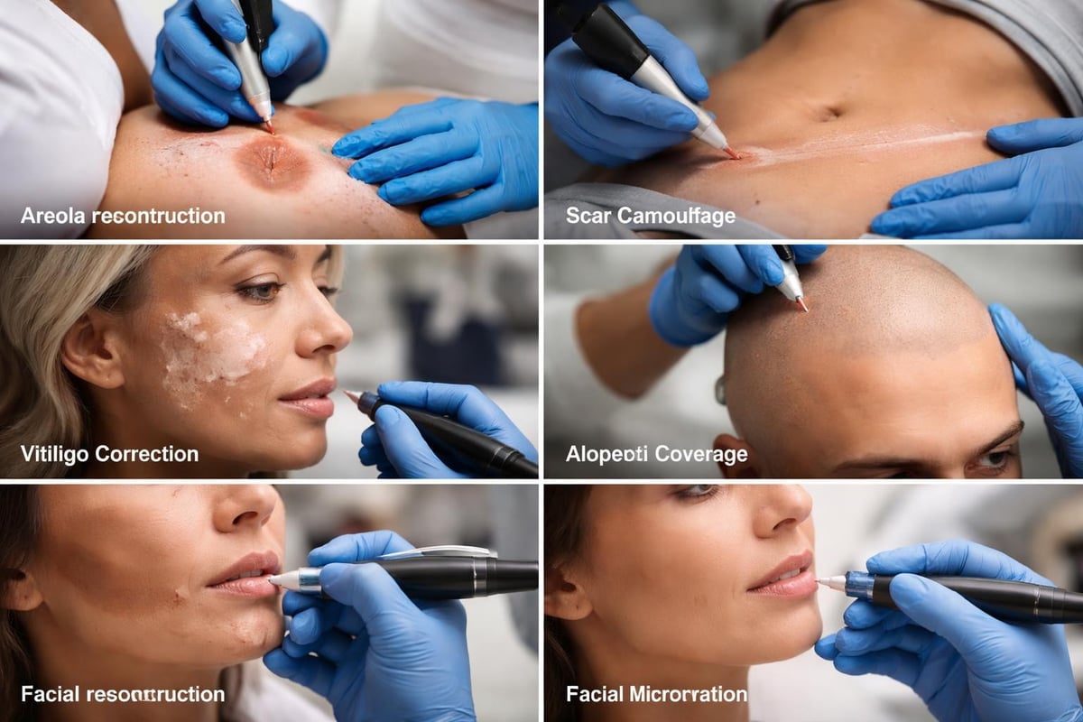Medical micropigmentation therapeutic applications