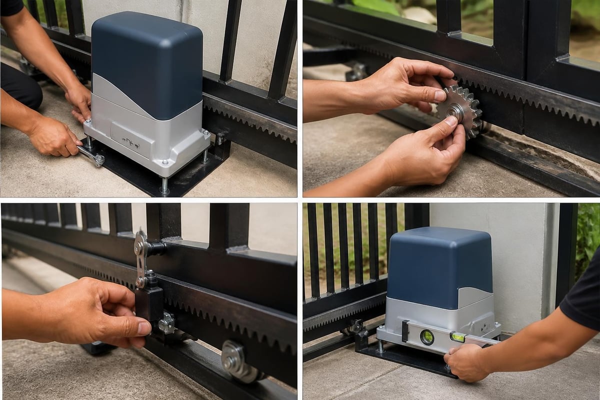 Gate motor mechanical assembly
