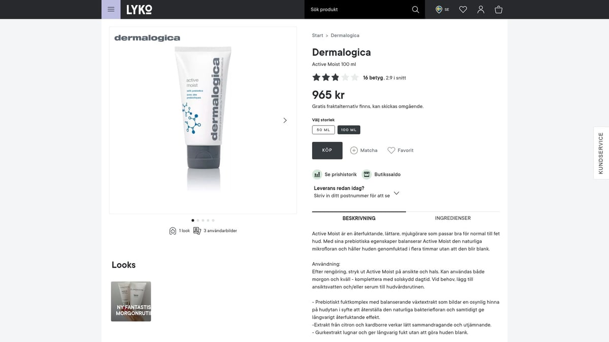 9 suosikkia: Kuivan ihon kasvovoide säteilevälle iholle 2026 - Dermalogica Active Moist – Hajusteeton klassikko herkälle ja kuivalle iholle