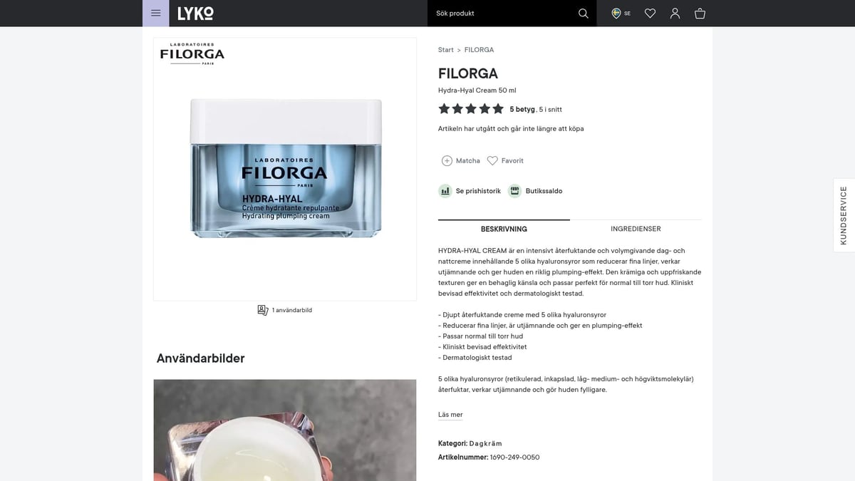 9 suosikkia: Kuivan ihon kasvovoide säteilevälle iholle 2026 - Filorga Hydra-Hyal Cream – Ylellinen geelivoide, jossa on viittä erityyppistä hyaluronihappoa