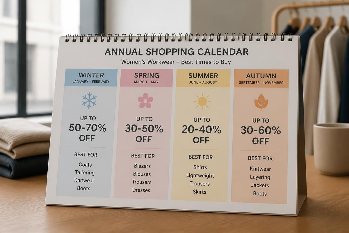 Strategic workwear shopping calendar