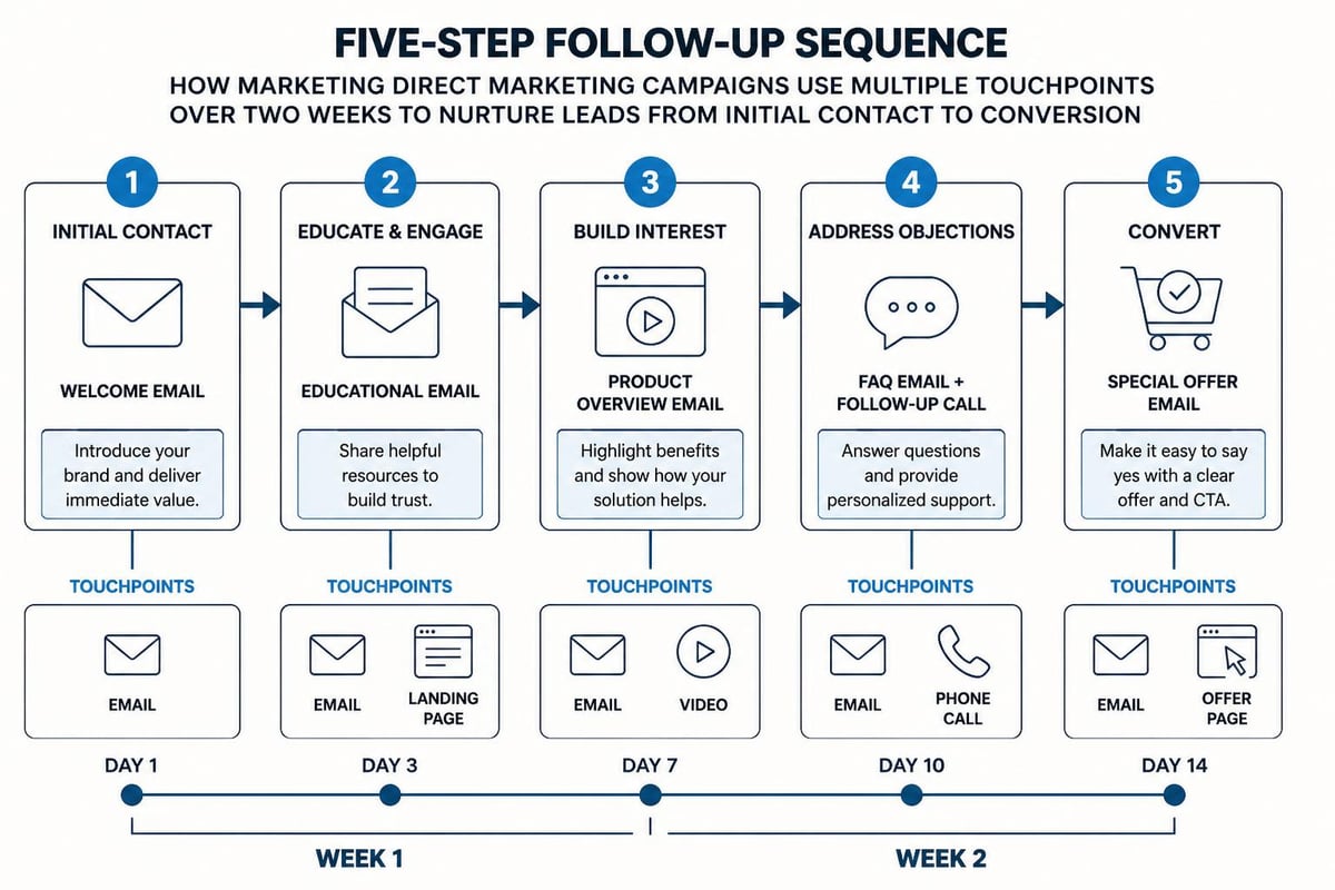 Multi-touch follow-up sequence