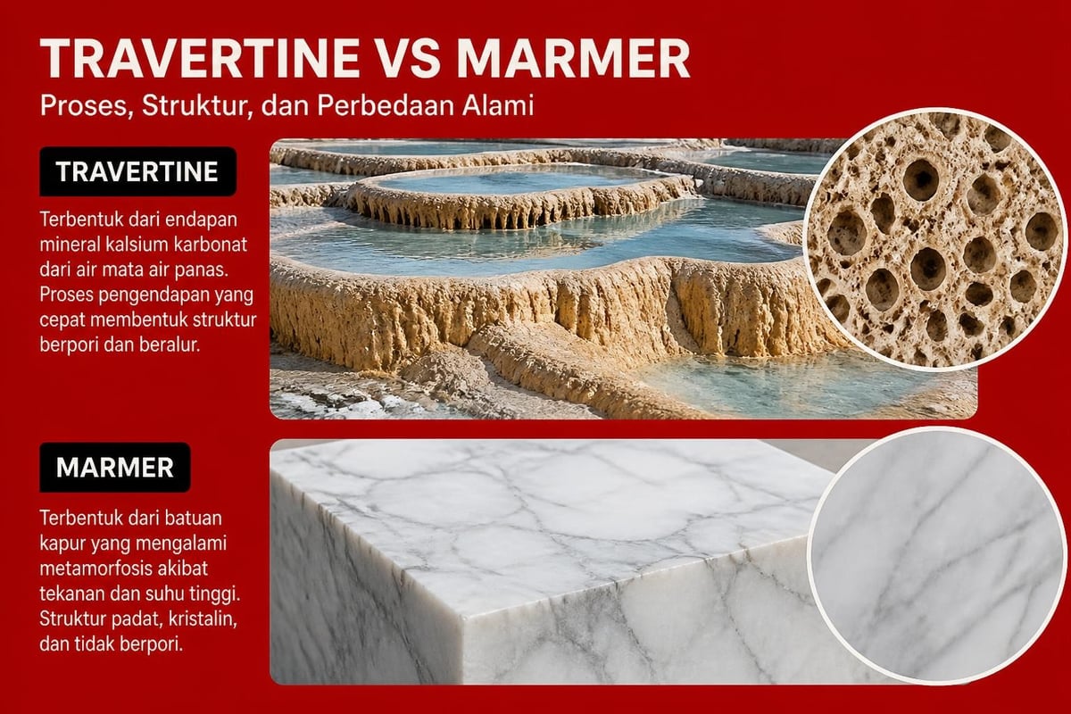 Proses pembentukan travertine