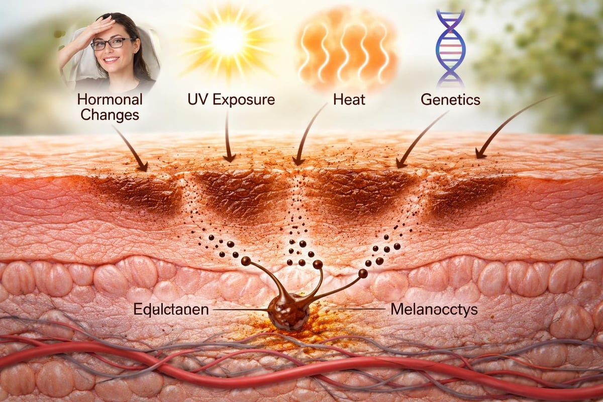 Melasma triggers and mechanisms