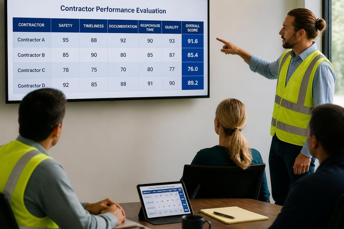 Contractor evaluation matrix