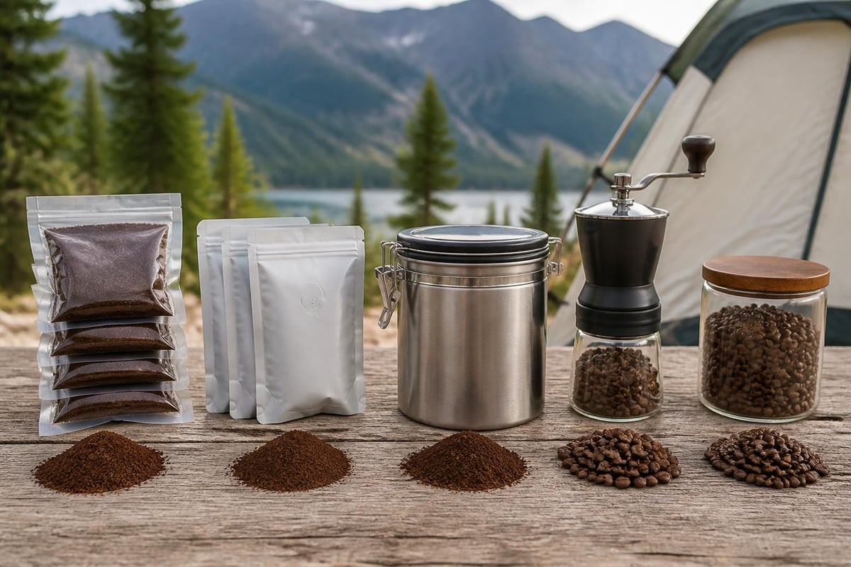 Coffee storage for camping