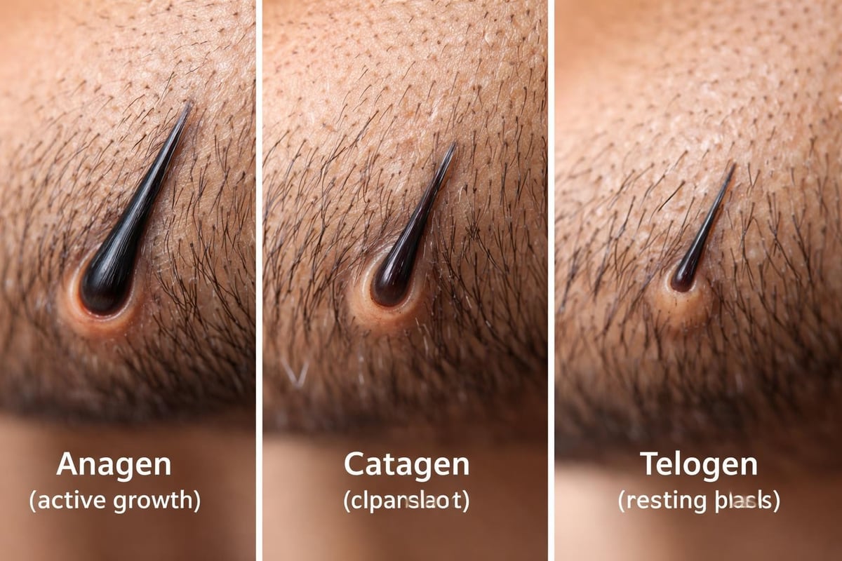 Beard growth cycle phases