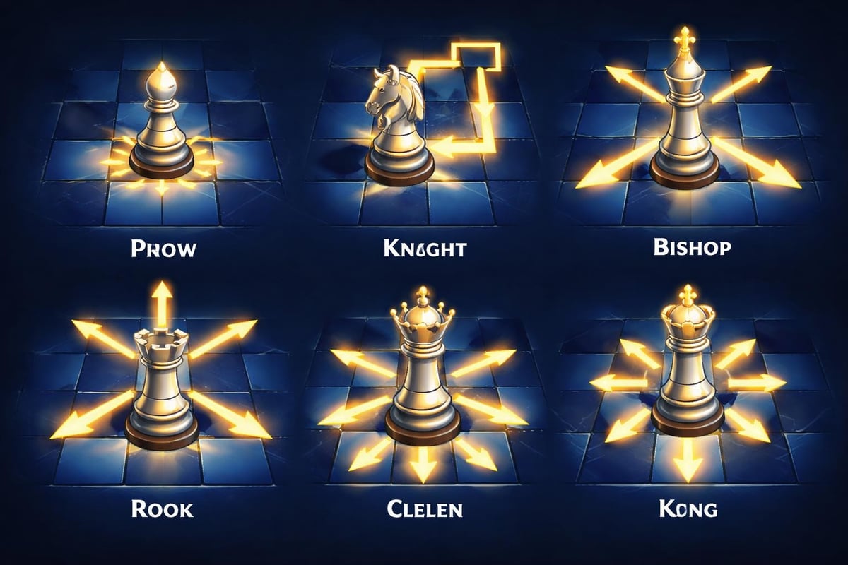 Chess piece movement patterns