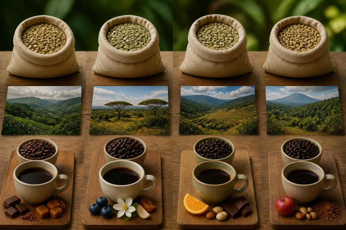 Comparaison variétés café bio