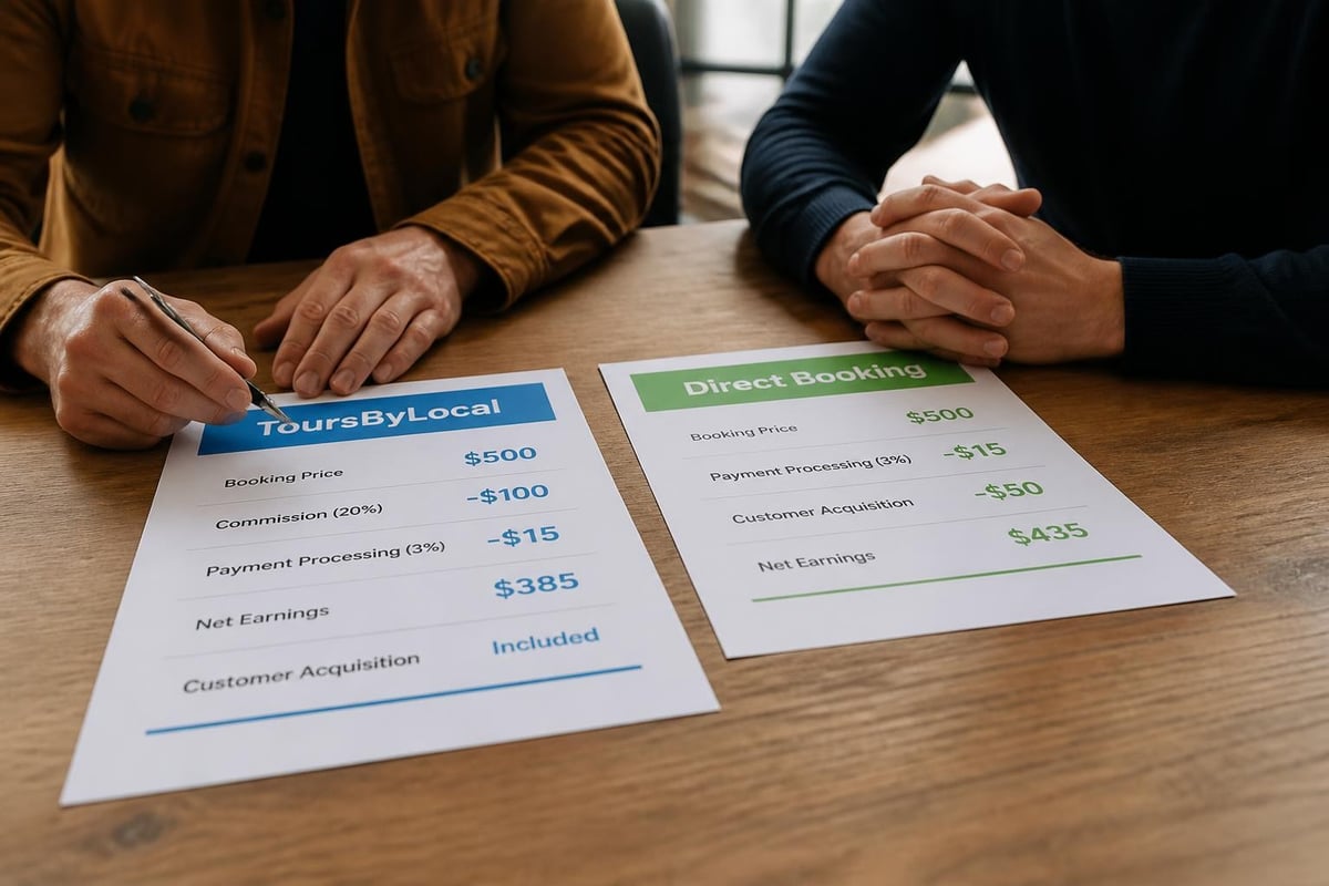 Tour operator commission comparison