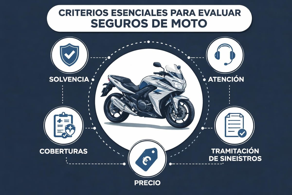 Mejores Seguros de Moto 2026: Guía Completa 1 Factores clave evaluación seguros
