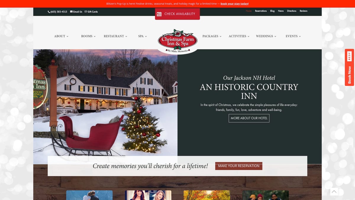 Top Romantic Inns in New England for a Dreamy 2026 Getaway - Christmas Farm Inn & Spa, New Hampshire