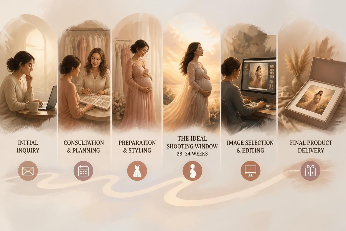 Maternity session timeline