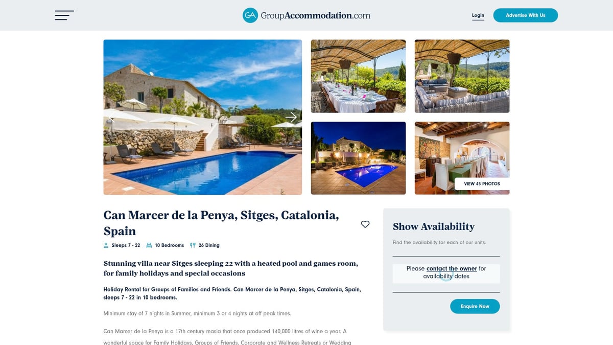 Top 8 Hen Party Villas for an Unforgettable 2025 Getaway - Can Marcer de la Penya, Sitges – Spain