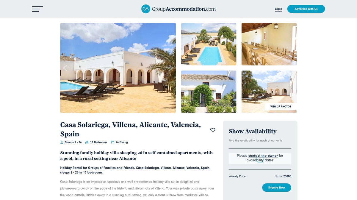 Top 8 Hen Party Villas for an Unforgettable 2025 Getaway - Casa Solariega, Villena – Spain