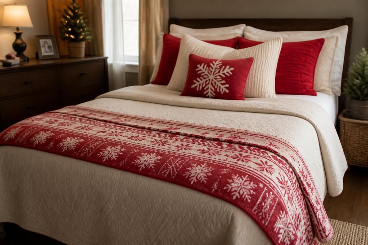 Budget Christmas bedding ideas