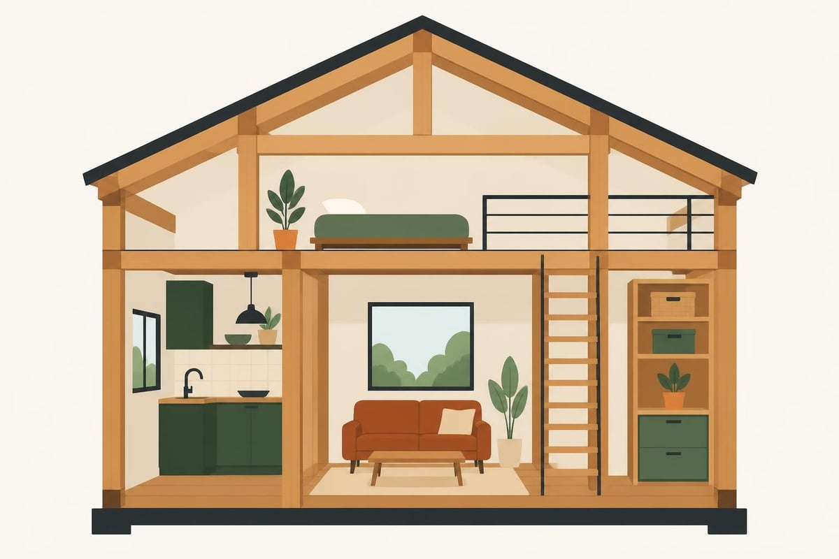 Multi-functional interior layout