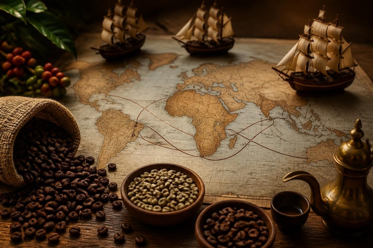 Diffusion géographique du café arabica