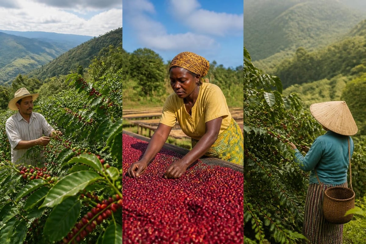 Terroirs de production d'arabica