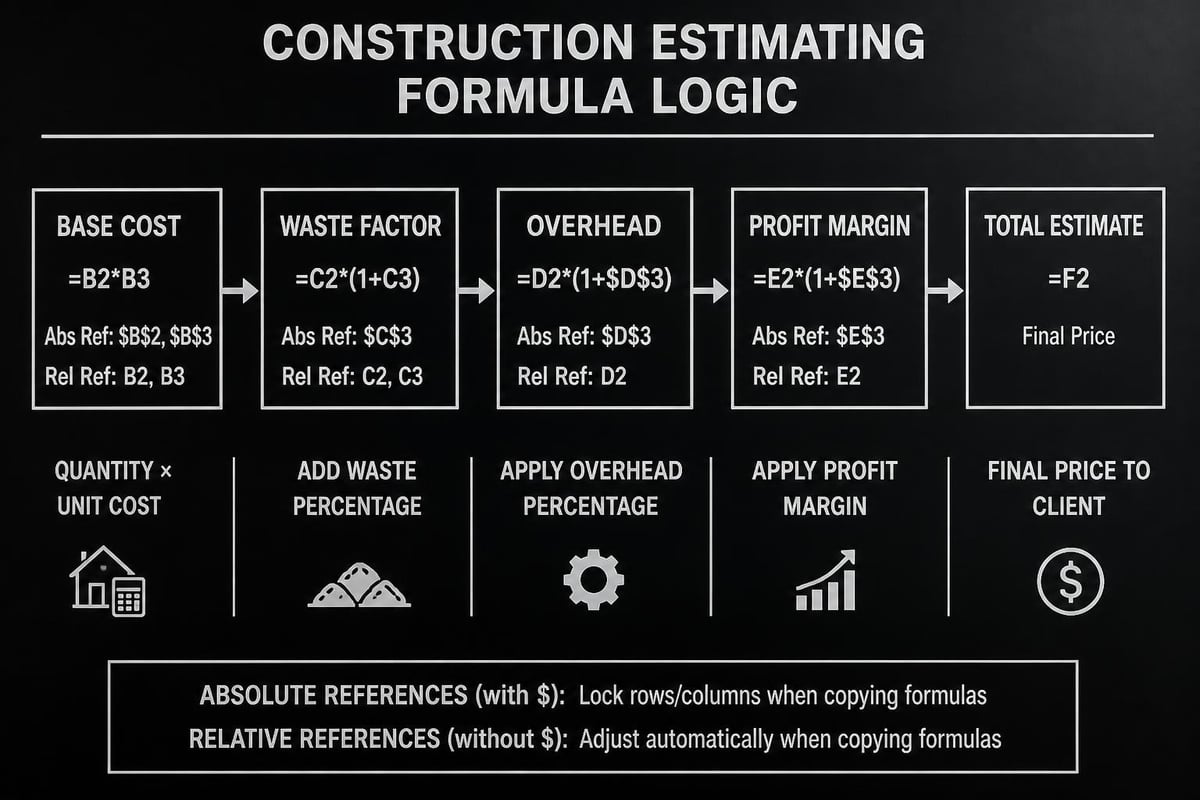 Formula structure for construction costs
