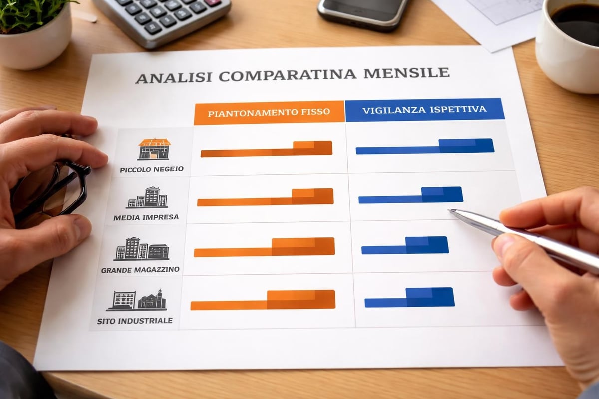 Confronto costi vigilanza fissa vs ispettiva