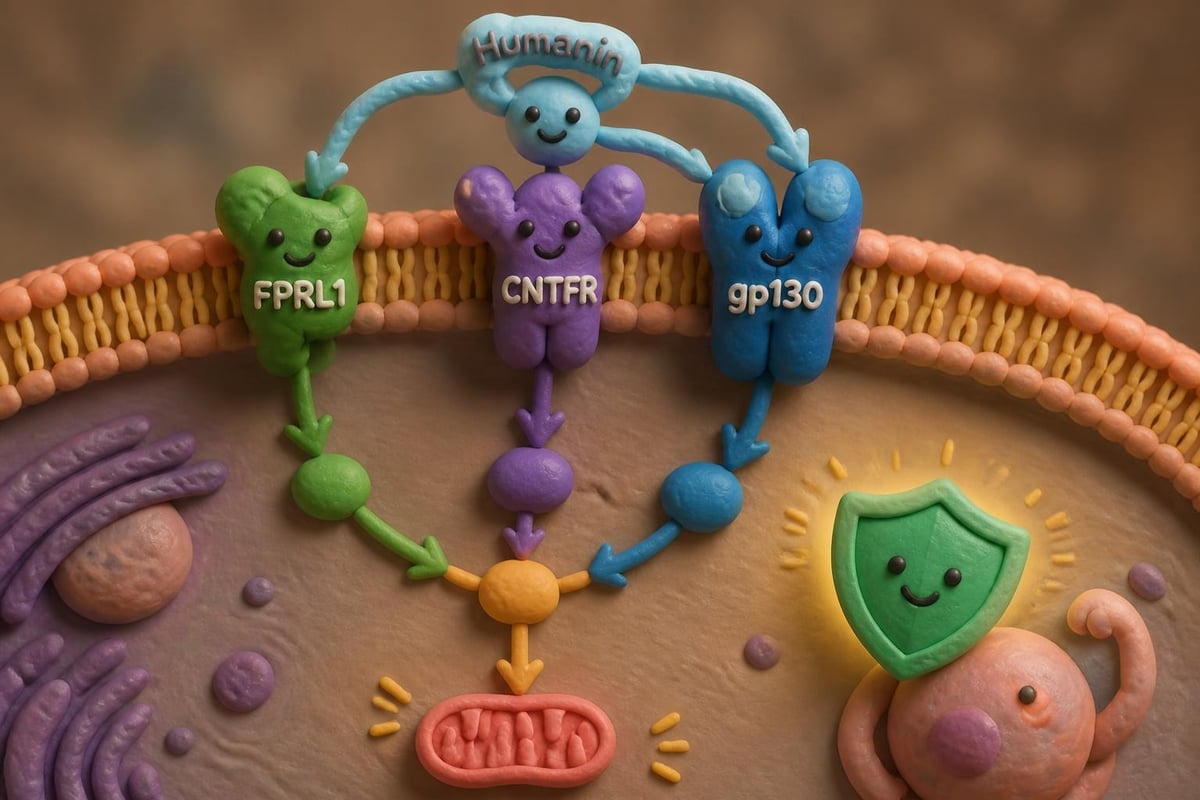 Humanin peptide cellular signaling