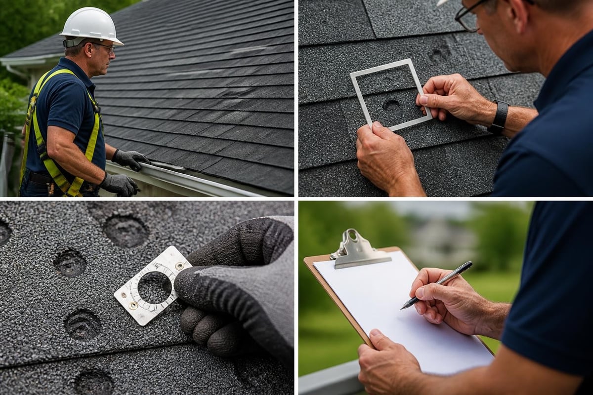 Professional roof inspection process