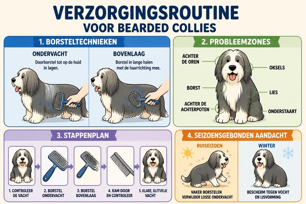 Bearded collie verzorging