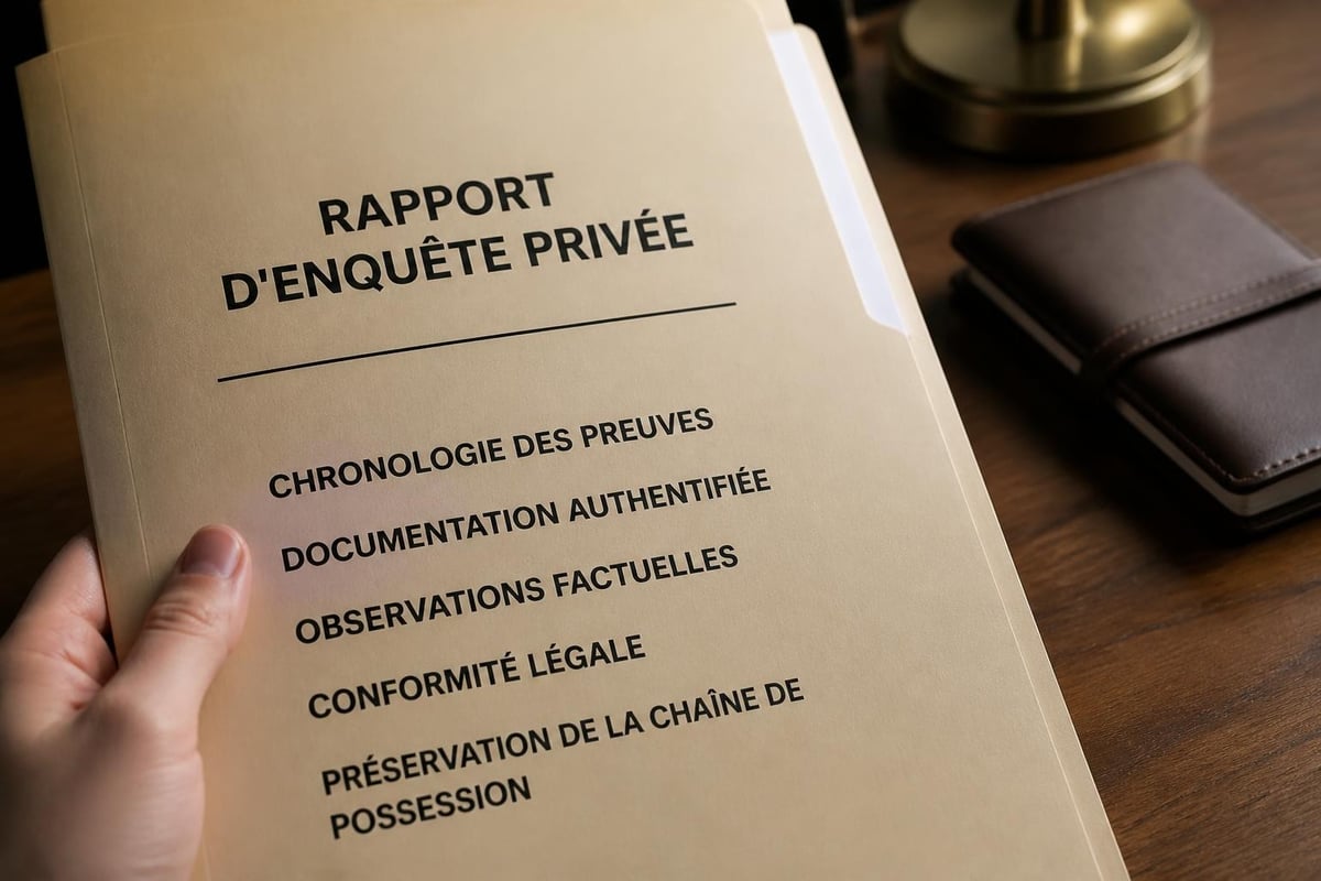 Rapport enquête privée recevabilité