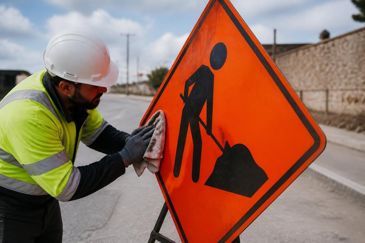Construction sign maintenance checklist
