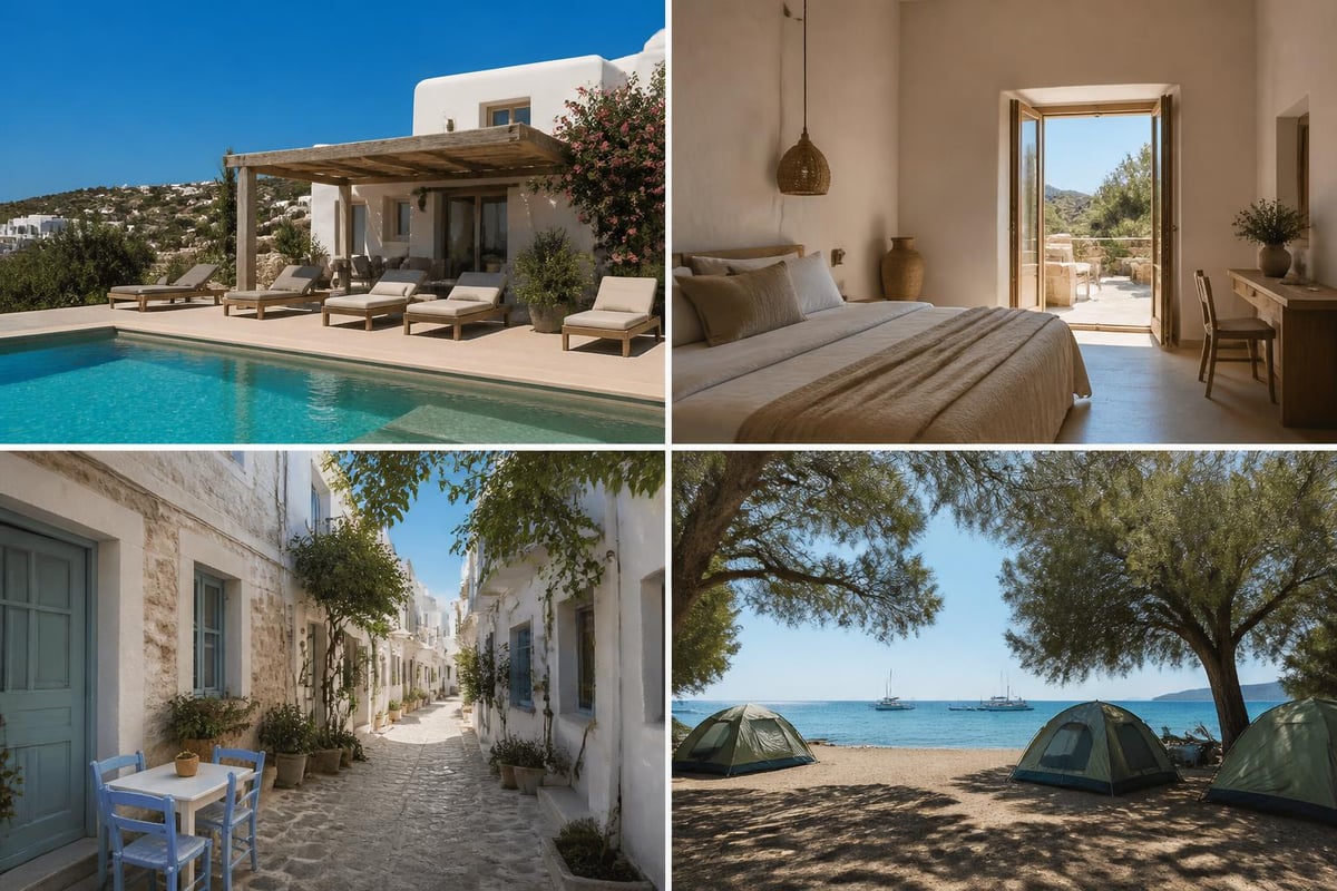 Antiparos accommodation styles