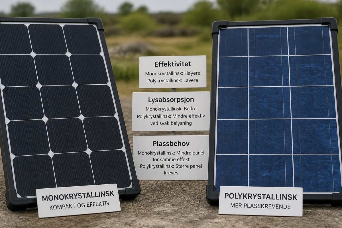 Solcelleteknologi sammenligning