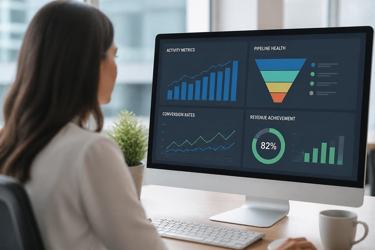 Sales performance metrics dashboard