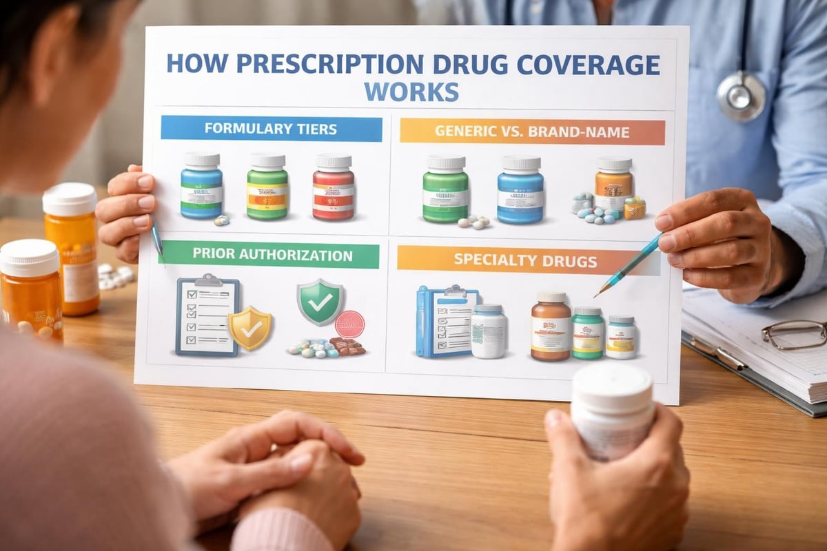 Medical Insurance Guide: Coverage, Costs & Options 2026 2 Prescription coverage structure