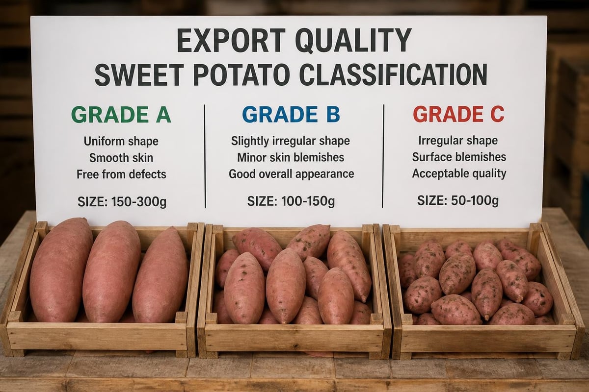 Sweet potato quality grading process