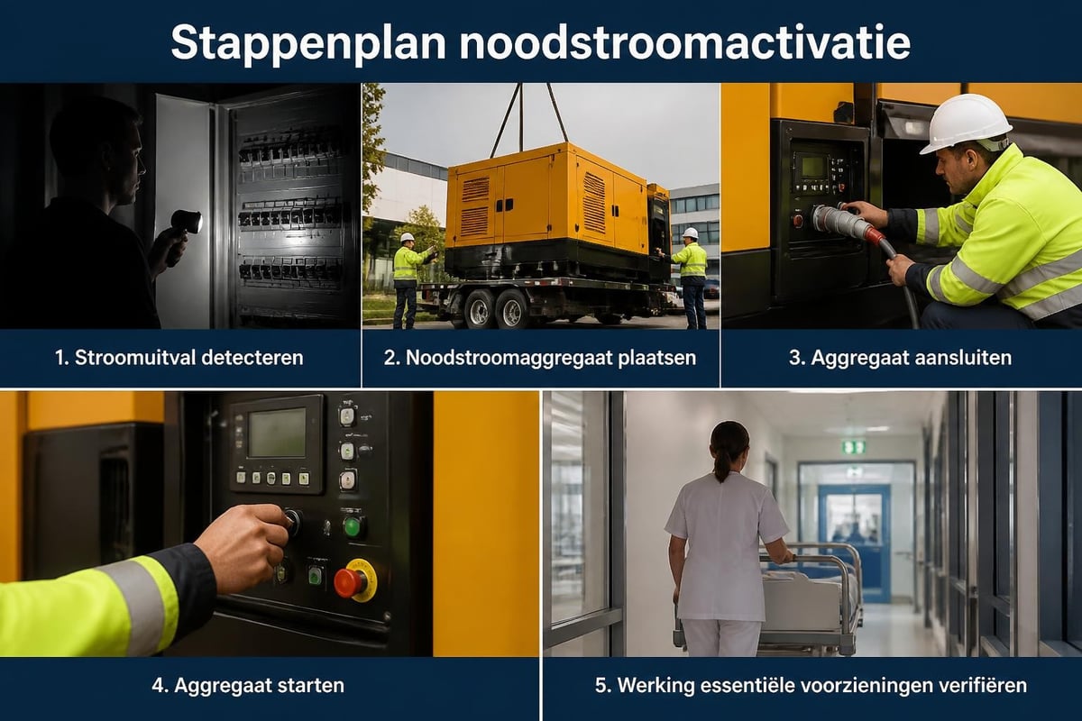 Noodstroom activering stappenplan