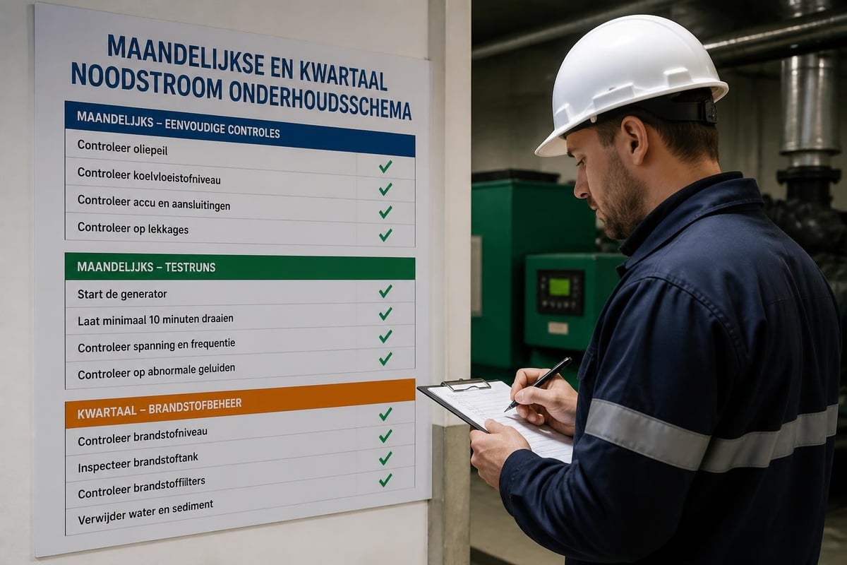 Noodstroom onderhoudsschema