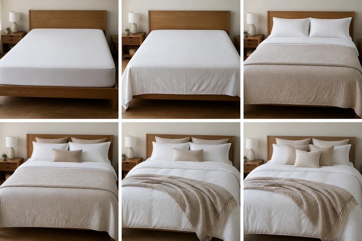 Blanket bed set arrangement